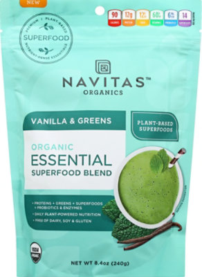 Navitas Essential Blend Vanilla & Greens - 8.4 Oz - Image 2