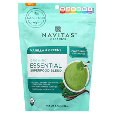 Navitas Essential Blend Vanilla & Greens - 8.4 Oz