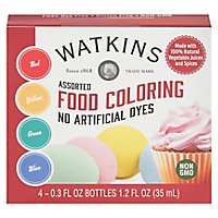 Jr Watkins Food Coloring Asstd 4 Pk - 1.2 Fl. Oz. - Image 3