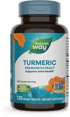 Natures Way Turmeric Standardized Tablets - 120 Count - Image 1