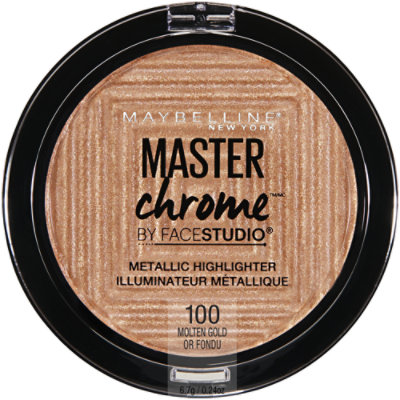 Maybelline Facestudio Master Chrome Molten Gold Metallic Highlighter Makeup - 0.24 Oz - Image 1