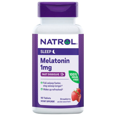 Natrol Melatonin 1mg Fast Dsslv - 90 Count - Image 1