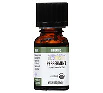 Aura Cacia Essential Oil Organic Peppermint - 0.25 Oz