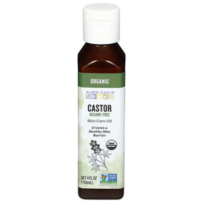 Aura Cacia Skin Care Castor Oil Organic - 4 Oz - Image 1