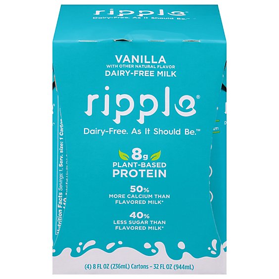 Ripple Milk Aseptic Vanilla 4pk - 32 Fl. Oz.