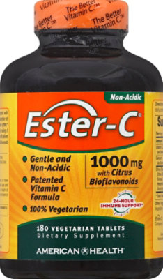 Ester-C Tablets Vegetarian 1000 mg with Citrus Bioflavonoids - 180 Count - Image 2