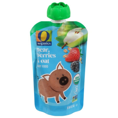 O Organics Organic Baby Food Stage 2 Berries Pear & Oats - 4 Oz - Image 1