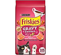 Friskies Cat Food Dry Gravy Swirlers Gravy Chicken & Salmon - 3.15 Lb