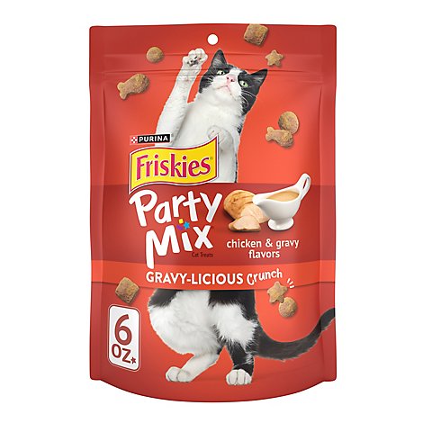 Friskies Cat Treats Party Mix Chicken & Gravy - 6 Oz