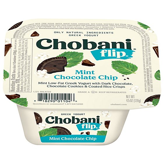 Chobani Flip Low-Fat Greek Yogurt Mint Chocolate Chip - 4.5 Oz