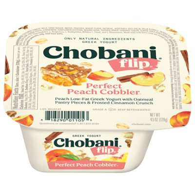 Chobani Flip Yogurt Greek Perfect Peach Cobbler - 5.3 Oz