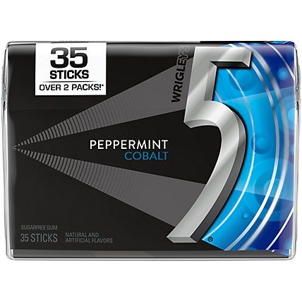 5 Gum Peppermint Cobalt Sugarfree Gum Single Pack 35 Stick - Image 2