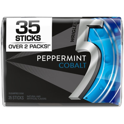 5 Gum Peppermint Cobalt Sugar Free Chewing Gum Pack - 35 Count - Image 1