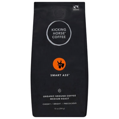 Kicking Horse Coffee Ground Medium Roast Smart Ass - 10 Oz