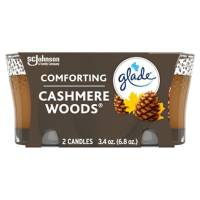 Glade Cashmere Woods Fragrance Infused With Essential Oils Lead Free 1 Wick Candle - 2-3.4 Oz - Image 2