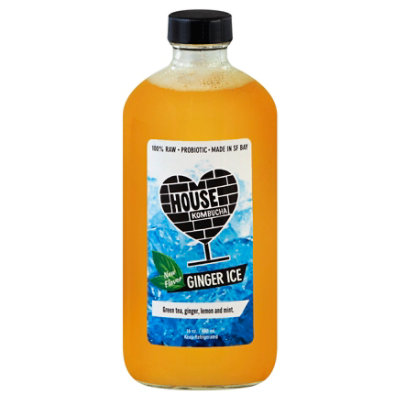 House Kombucha Ginger Ice - 16 Fl. Oz.