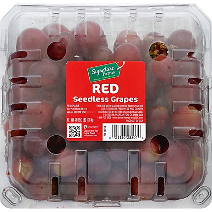 Signature Farms Red Seedless Grapes - 3 Lb - Image 2