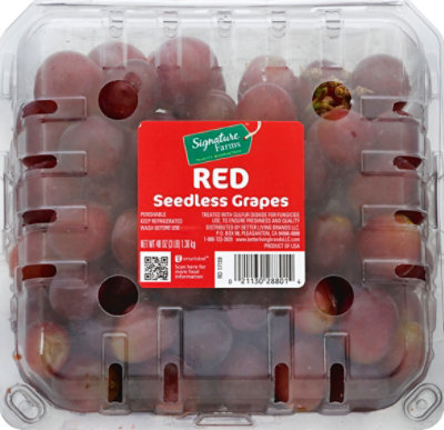 Signature Select/Farms Red Seedless Grapes - 3 Lb - Image 1
