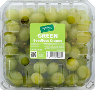 Signature SELECT/FARMS Green Seedless Grapes - 3 Lb