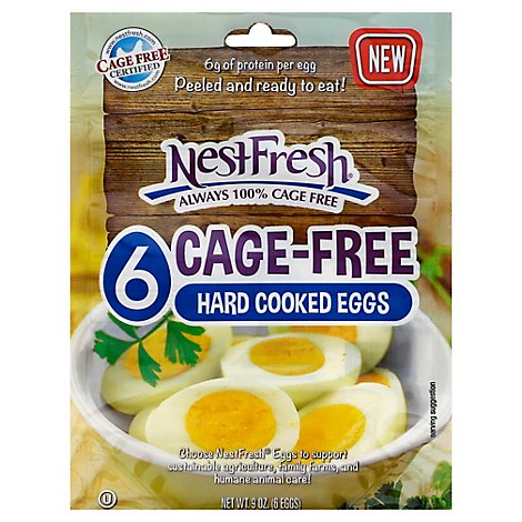 Nestfresh Cage Free Hard Cooked Eggs - 6 Count