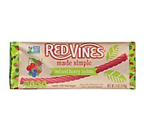 Red Vines Made Simple Candy Non GMO Mixed Berry Twists Movie Tray - 4 Oz