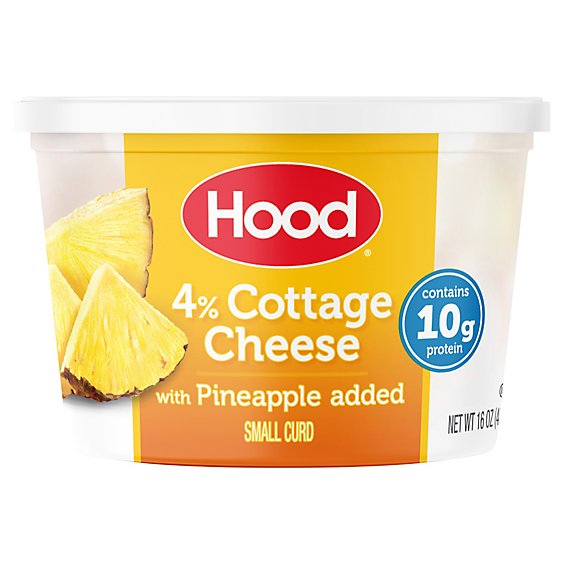 Hood Regular Cottage Cheese With Pineapple - 16 Oz