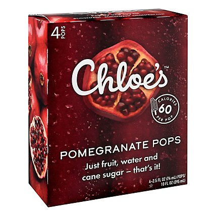 Chloes Pops Pomegranate - 4-2.5 Fl. Oz. - Image 1
