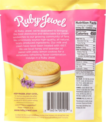 Ruby Jewel Ice Cream Sandwich Lemon Cookie With Honey Lavender - 5 Oz - Image 6