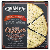 Urban Pie Pizza Co Pizza Thin Crust Brady St Eight Cheese Creamy Garlic Alfredo Frozen - 16.2 Oz - Image 3