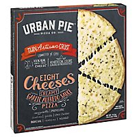 Urban Pie Pizza Co Pizza Thin Crust Brady St Eight Cheese Creamy Garlic Alfredo Frozen - 16.2 Oz - Image 1