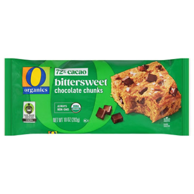 O Organics Chocolate Chunks Bittersweet - 10 Oz - Image 1