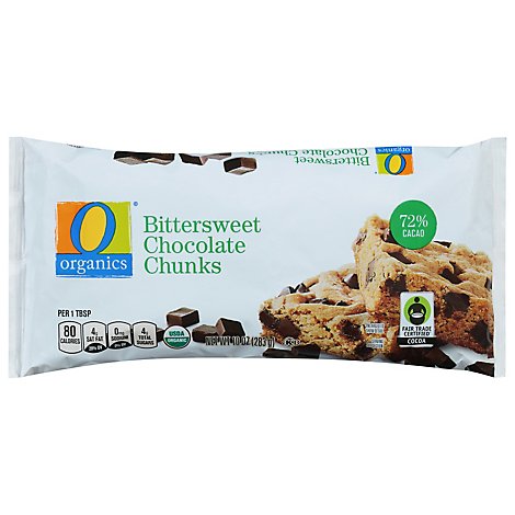 O Organics Organic Chocolate Chunks Bittersweet - 10 Oz