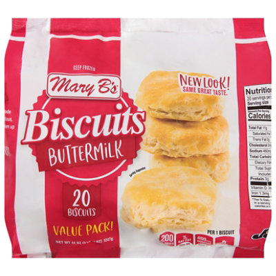 Mary Bs Biscuits Buttermilk Value Pack 20 Count - 44 Oz - Safeway