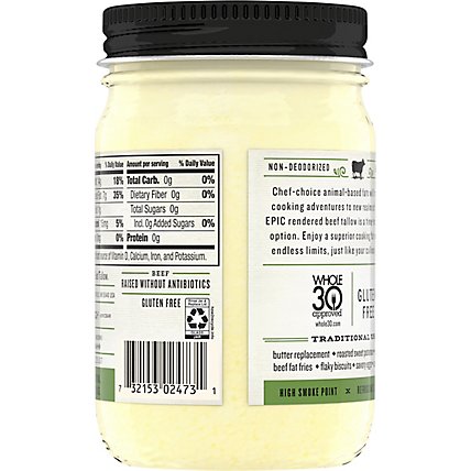 Epic Cooking Fat Grass Fed Beef Tallow - 11 Oz - Image 6