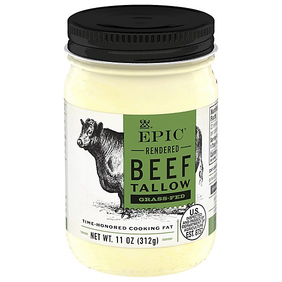 Epic Cooking Fat Grass Fed Beef Tallow - 11 Oz