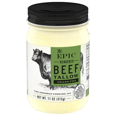 Epic Cooking Fat Grass Fed Beef Tallow 11 Oz Safeway