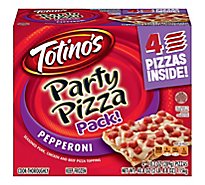 Totinos Pizza 4 Pack Pepperoni Party Frozen - 40.8 Oz
