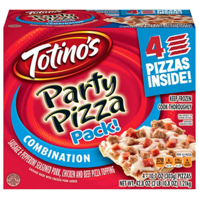 Totinos Pizza 4 Pack Combination Party Frozen - 42.8 Oz - Image 1