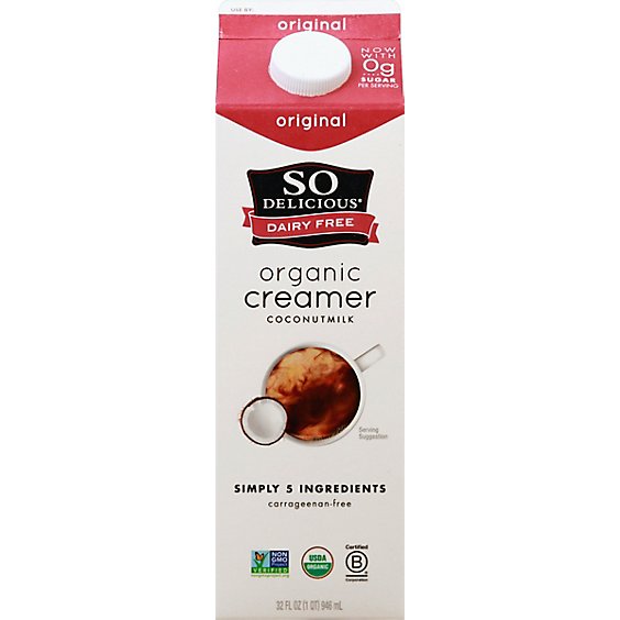 So Delicious Dairy Free Creamer Organic Coconutmilk Original - 32 Fl. Oz.
