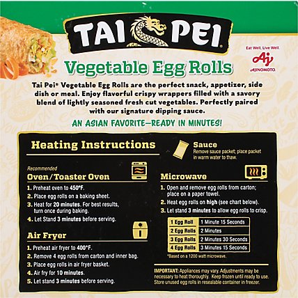 Tai Pei Vegetable Egg Roll - 24.5 Oz - Image 6
