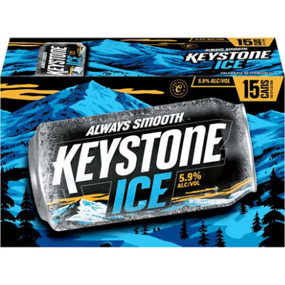 Keystone Ice Beer American Style Ice Lager 5.9% ABV Cans - 15-12 Fl. Oz. - Image 2