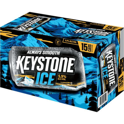 Keystone Ice Beer American Style Ice Lager 5.9% ABV Cans - 15-12 Fl. Oz. - Image 4
