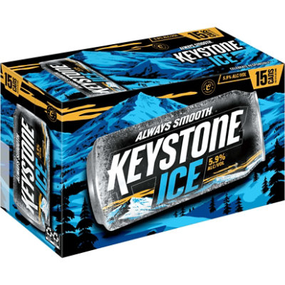 Keystone Ice Beer American Style Ice Lager 5.9% ABV Cans - 15-12 Fl. Oz. - Image 3