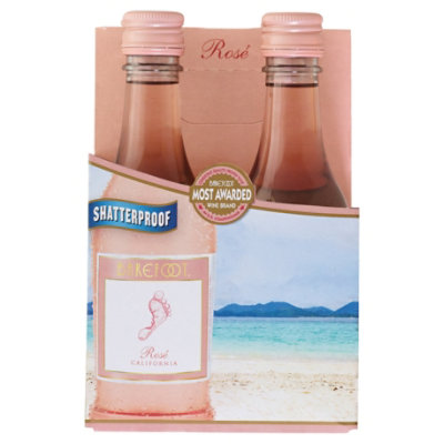 Barefoot Cellars Rose Wine -4-187 Ml - Image 3