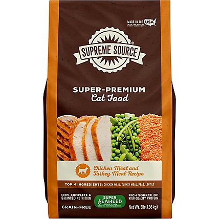 Supreme Source Cat Food Grain Free Cat Food Chicken Meal & Turkey - 3 Lb - Image 2