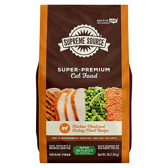 Supreme Source Cat Food Grain Free Cat Food Chicken Meal & Turkey - 3 Lb