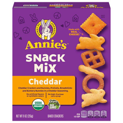 Annies Homegrown Mix Snack Organic Cheddar - 9 Oz