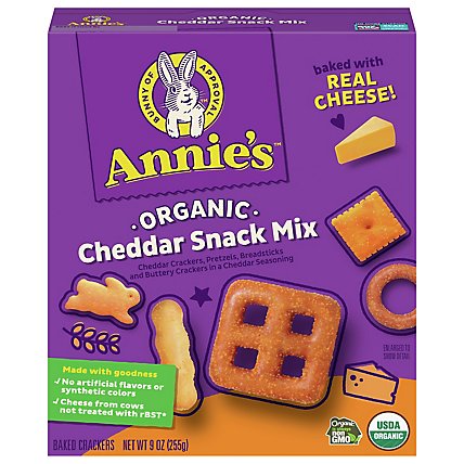 Annies Homegrown Mix Snack Organic Cheddar - 9 Oz - Image 1