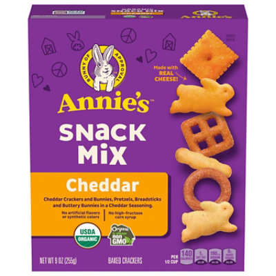 Annies Homegrown Mix Snack Organic Cheddar - 9 Oz - Image 1