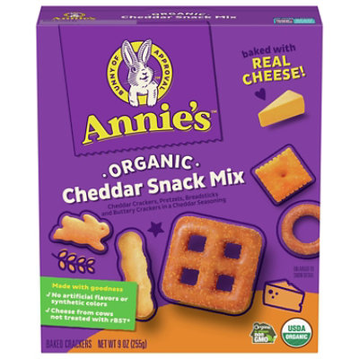 Annies Homegrown Mix Snack Organic Cheddar - 9 Oz